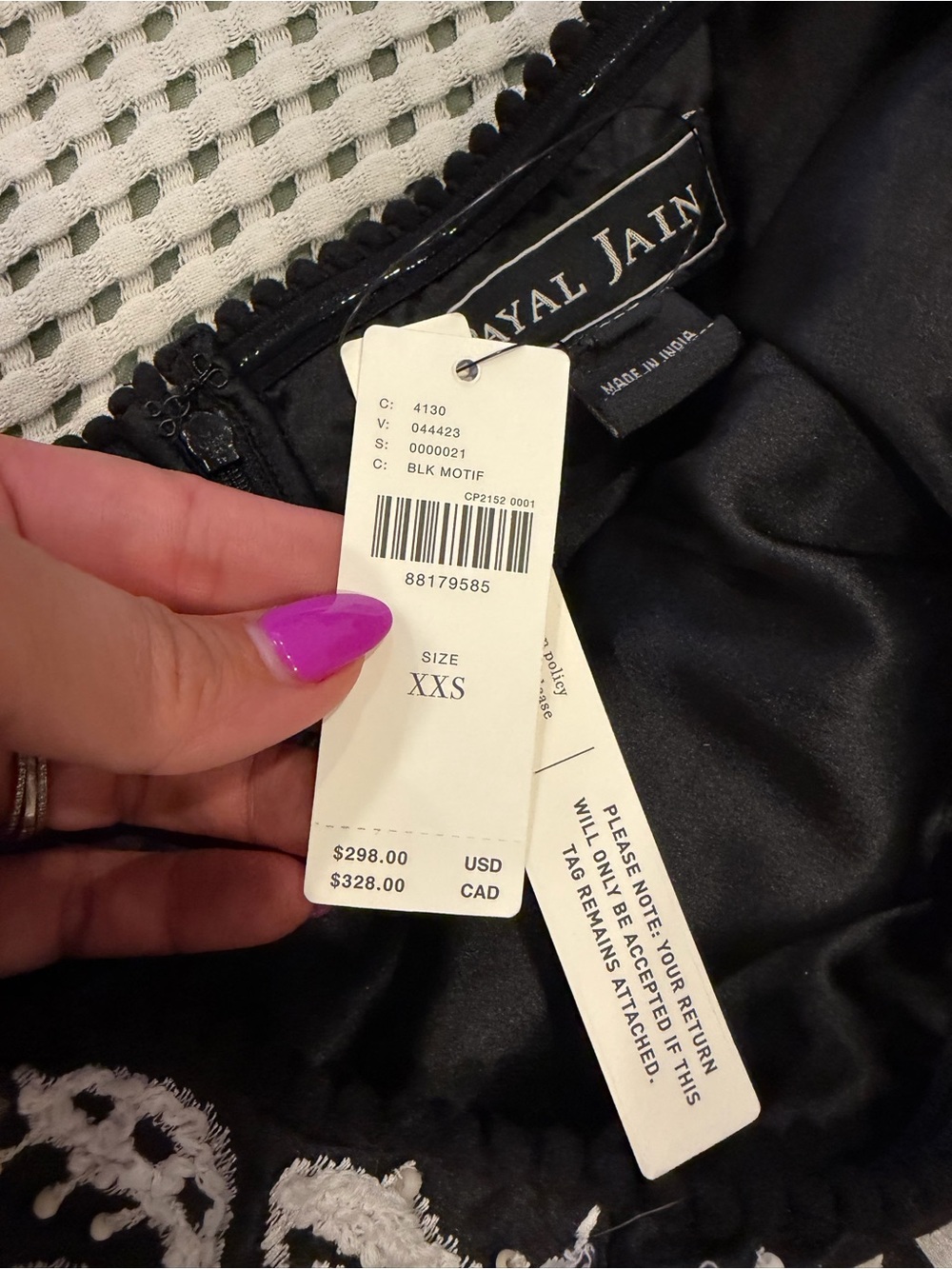 NAYAAL JAIN Strapless Dress - Black